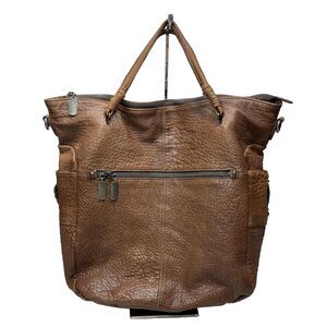 Thomas Wylde Tote Handbag Large Brown Leather Pebbles Boho Skulls w/ Dust Bag